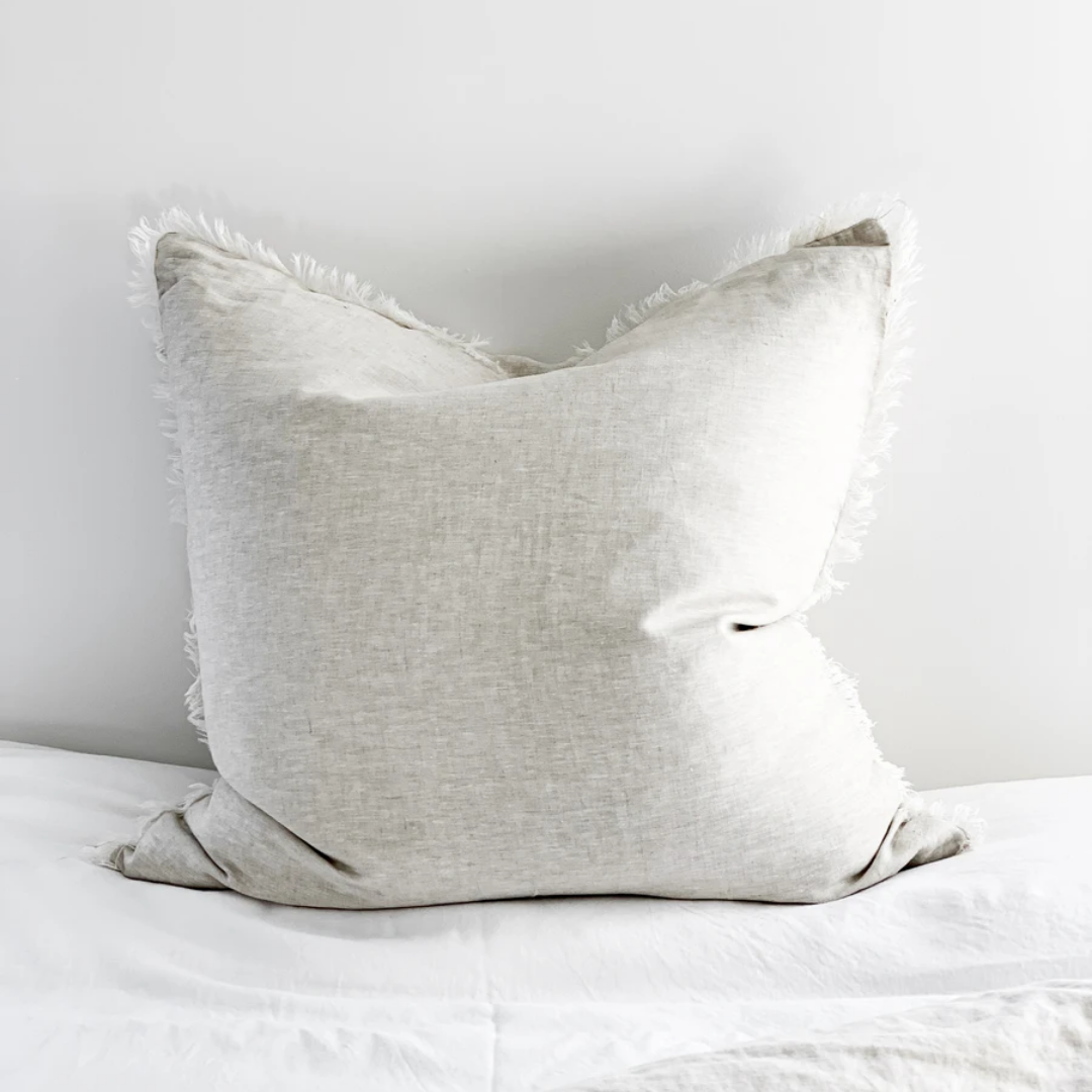 Linen Euro Cushion - Flax