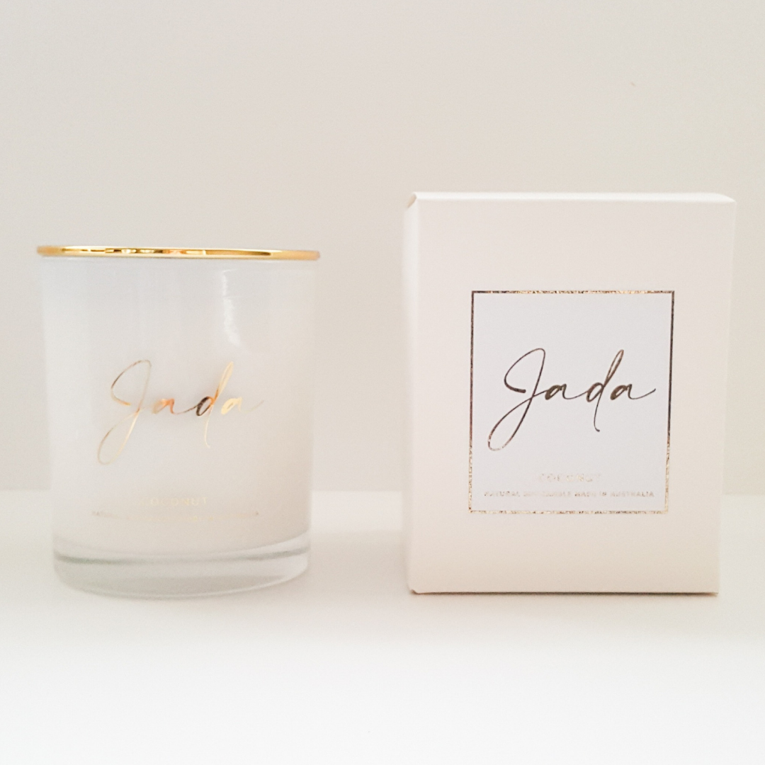Large White Gloss Soy Candle